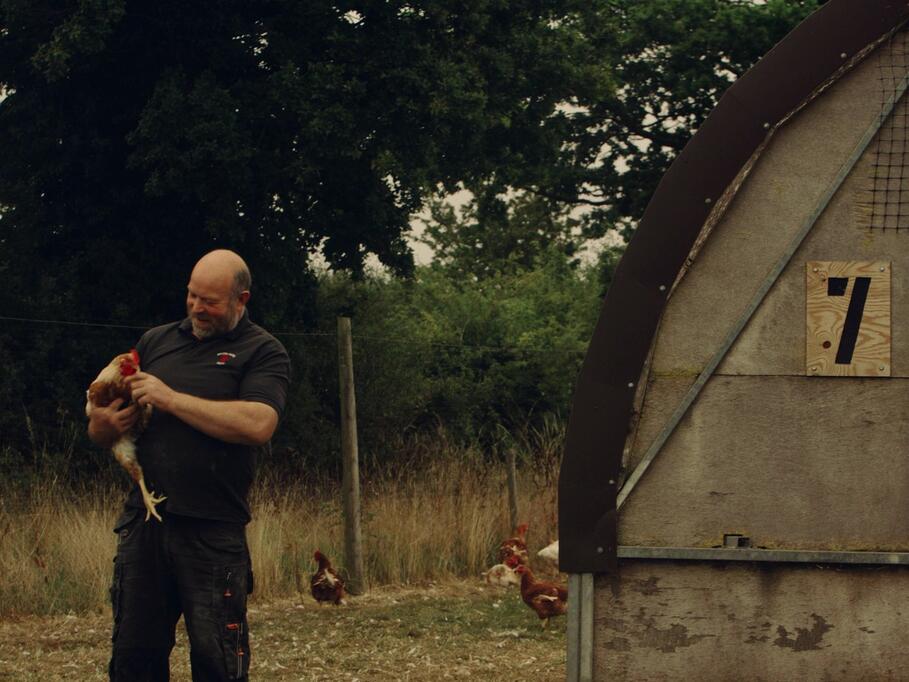 paul with chicken