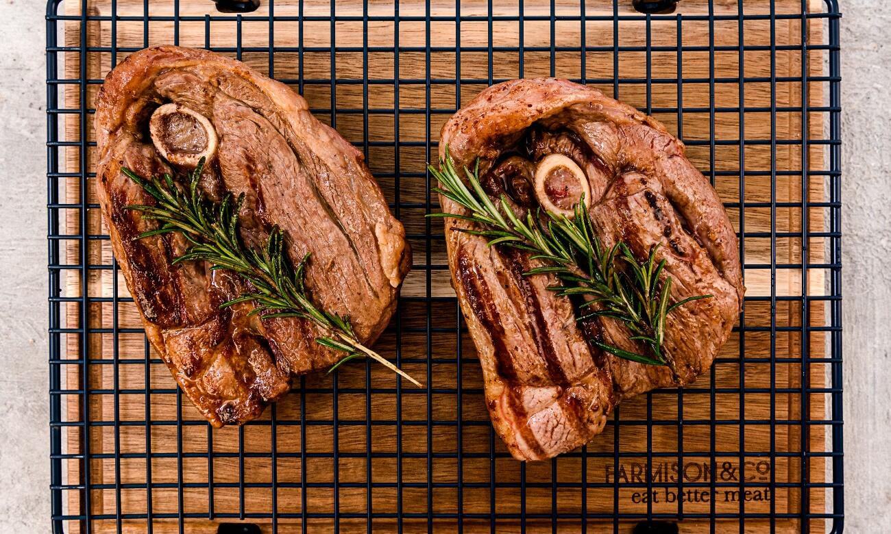 How to cook Grilled Lamb Gigot Steaks with Spinach Gratin Farmison & Co