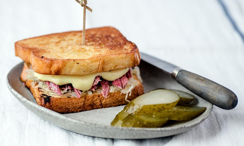 cooked reuben sandwich