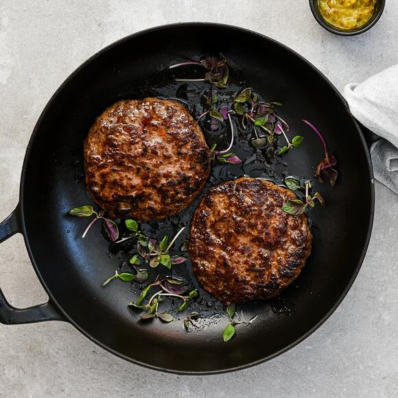 Buy Hand Pressed Steak & Bone Marrow Burger 100 Grass Fed Farmison