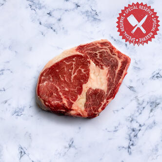 special reserve rib eye steak raw