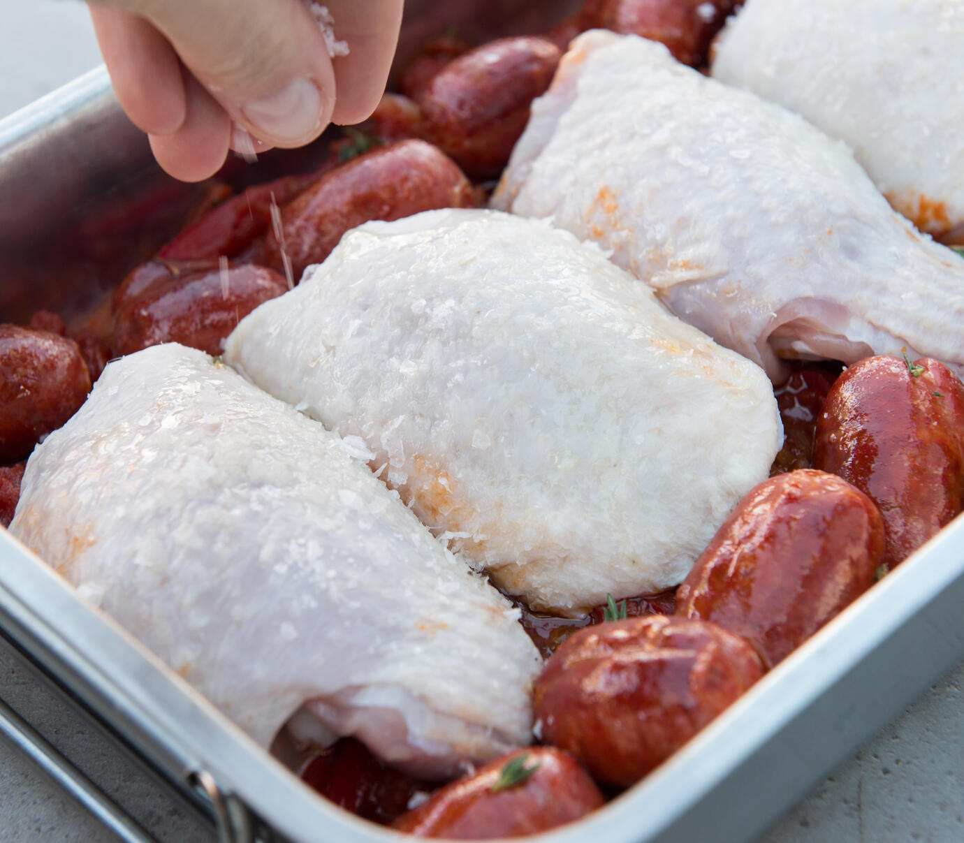 Chicken With Chorizo, Peppers And Sage With Spiced Aubergine Recipe. Saturday Kitchen Recipe Made Pe