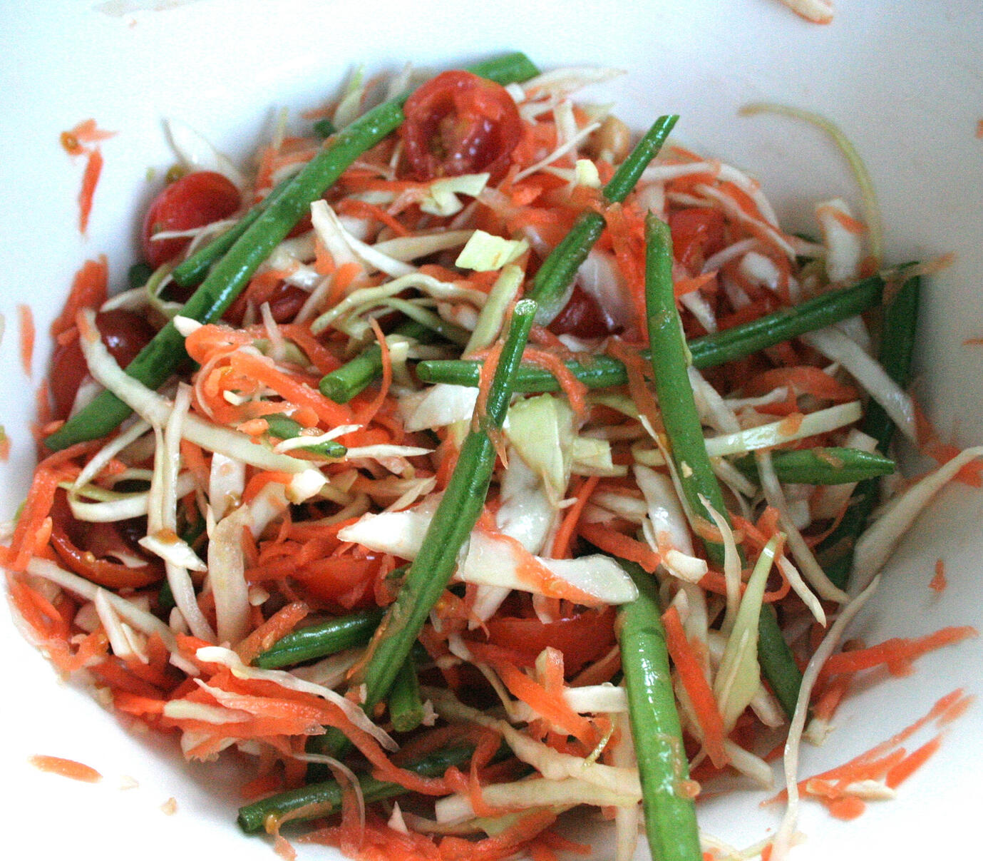 Thai Spicy 'Somtam' Style Slaw Recipe Online. Classic Vegetarian Thai Dish Perfect for Lighter Meals