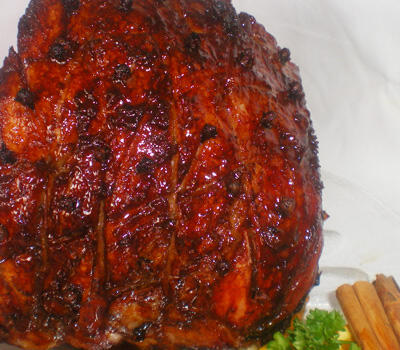 Molasses and Cinnamon Rarebreed Sadddleback Ham Recipe Online. Classic Ham Recipe Pairing Rich Herit