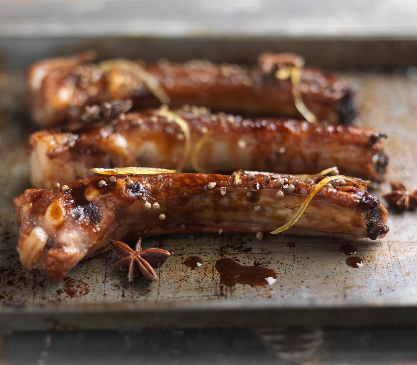 Jeff Baker's Pork Spare Ribs with Star Anise, Soy & Honey Recipe Online