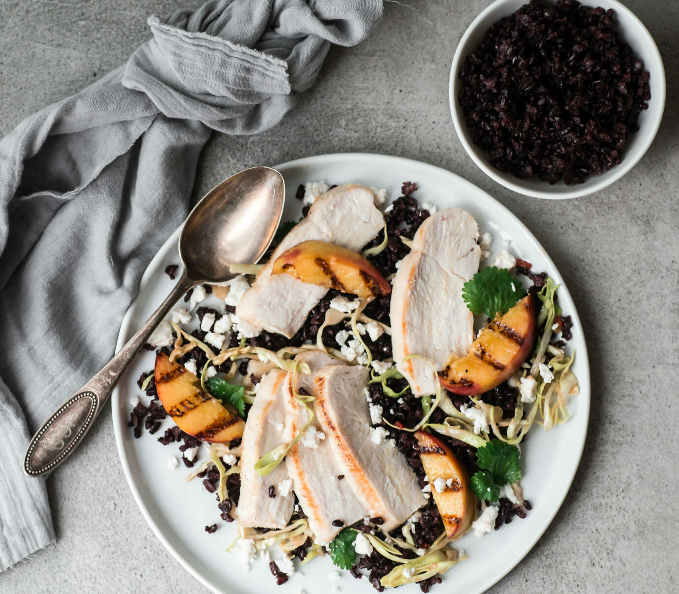 Find Out How To Make This Griddled Chicken Peach & Crumbled Feta Salad Created By Our Development Ch