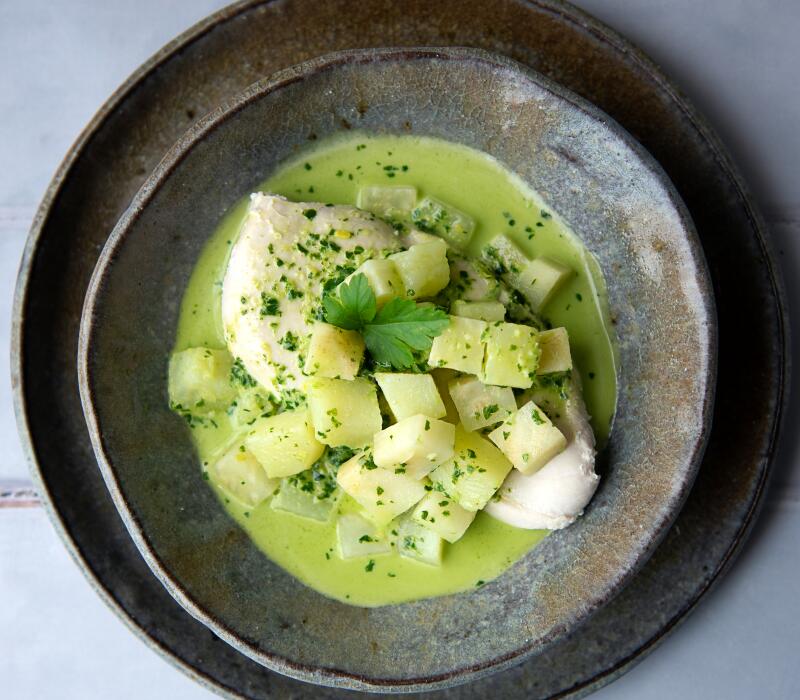 How To Cook Poached Chicken with Wild Garlic and Celeriac - Farmison & Co