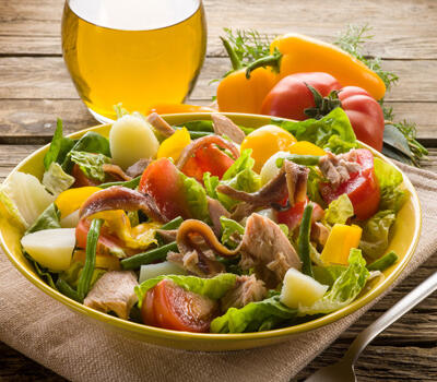 Tourangelle Salad Recipe Online. Classic Vegetarian Salad Ideal for Summery Eating or to Complement 