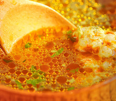 Beef Consommé Recipe. Delicious French Style Starter, Made with Heritage Breed Beef and Seasonal Veg