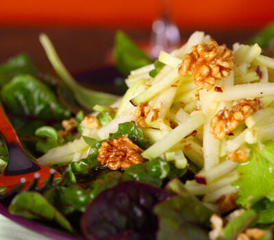 Kohlrabi With Ham And Apple Salad Recipe Online. Delicious Summer Salad Ideal as a Meal in its Own R