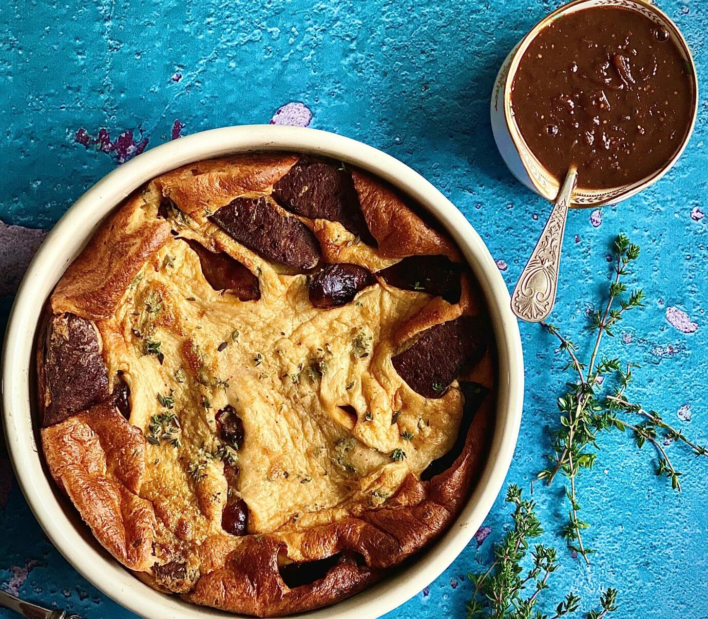 Venison Toad in the Hole with Caramelised Onion Gravy FROM LIA TEIXEIRA - Farmison & Co