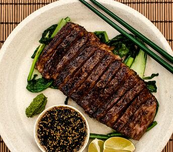 cooked wagyu beef yakiniku