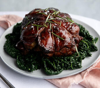 lamb cushion with redcurrant and english mustard glaze cooked 