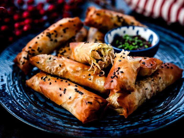 Photograph of How To Cook Turkey crackers (aka spring rolls)